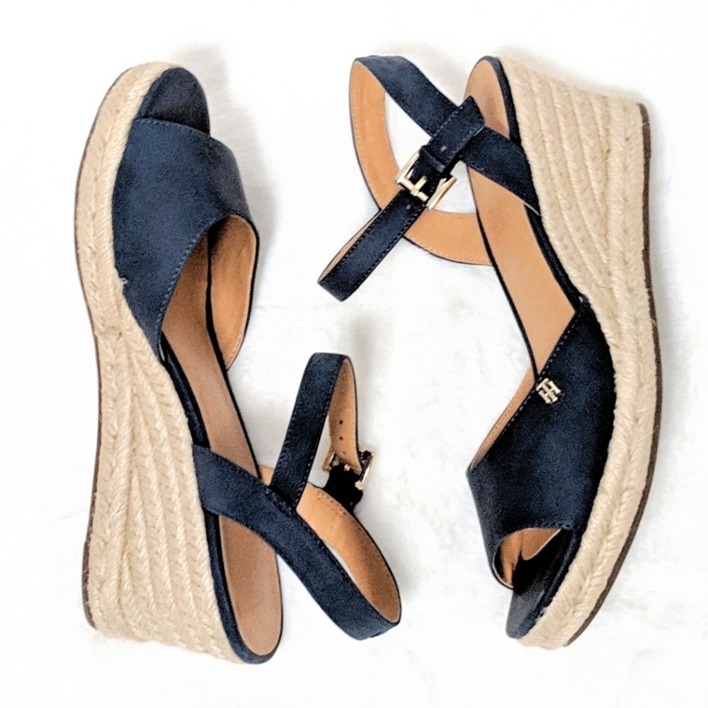 Hilfiger 'TWGALLIE' Faux Leather Wedge Sandals